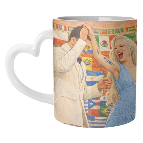 Bunny Gaga Dance - unique mug by Ms Doodle