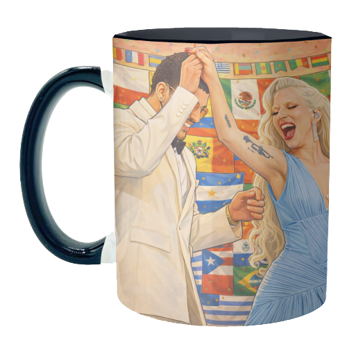 Bunny Gaga Dance - unique mug by Ms Doodle