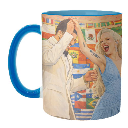 Bunny Gaga Dance - unique mug by Ms Doodle