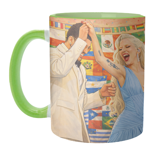 Bunny Gaga Dance - unique mug by Ms Doodle