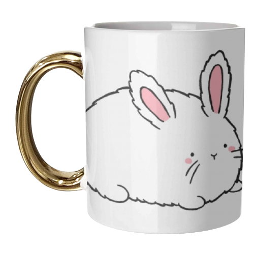 Bunny 'I did a poop' - unique mug by Ellie Bednall