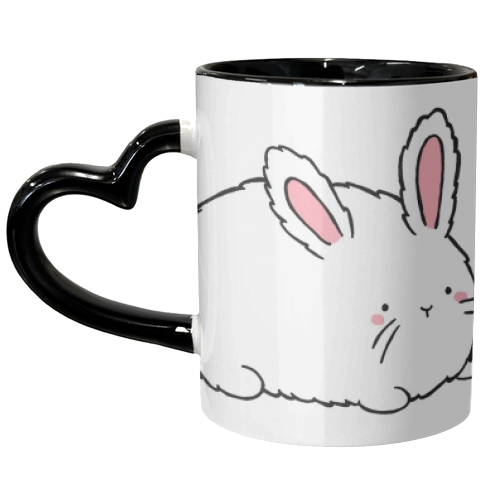 Bunny 'I did a poop' - unique mug by Ellie Bednall