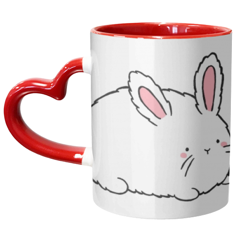 Bunny 'I did a poop' - unique mug by Ellie Bednall