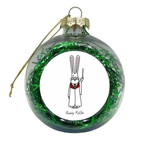 Bunny Potter - xmas bauble by Hoppy Bunnies