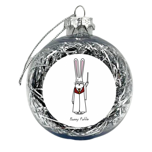 Bunny Potter - xmas bauble by Hoppy Bunnies