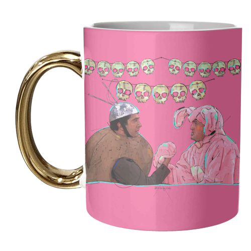 Bunny vs. Doodie - unique mug by Beverley Rae