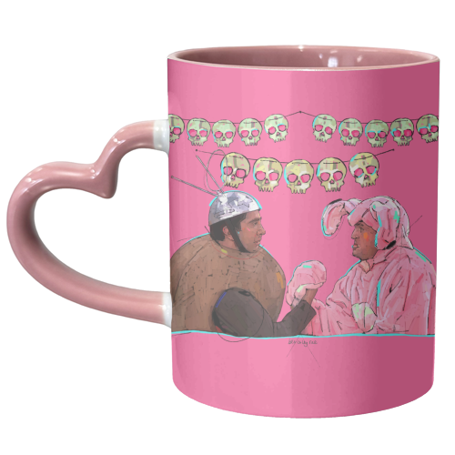 Bunny vs. Doodie - unique mug by Beverley Rae