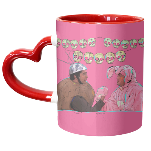 Bunny vs. Doodie - unique mug by Beverley Rae