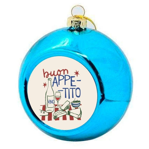 Buon Appetito gift - colourful christmas bauble by Giddy Kipper