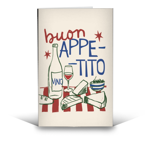 Buon Appetito gift - funny greeting card by Giddy Kipper