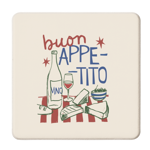 Buon Appetito gift - personalised beer coaster by Giddy Kipper