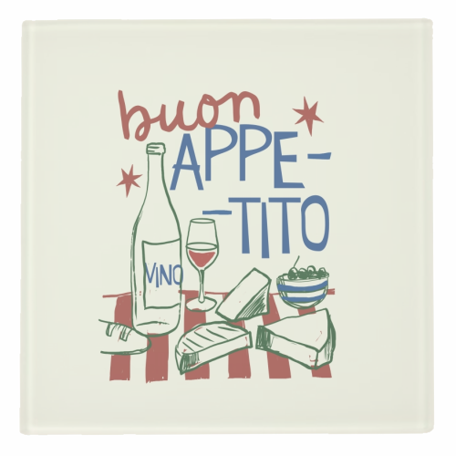 Buon Appetito gift - personalised beer coaster by Giddy Kipper