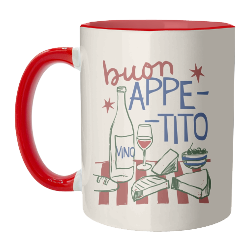 Buon Appetito gift - unique mug by Giddy Kipper