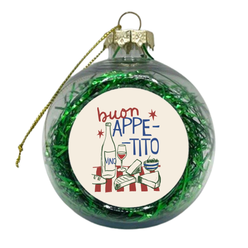 Buon Appetito gift - xmas bauble by Giddy Kipper
