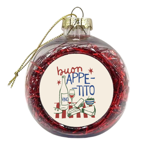 Buon Appetito gift - xmas bauble by Giddy Kipper