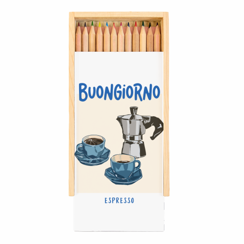 Buongiorno Espresso - Coloured Pencils with Box by EZbie