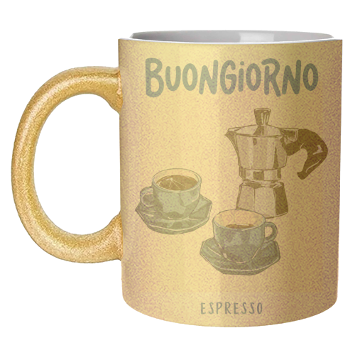 Buongiorno Espresso - unique mug by EZbie