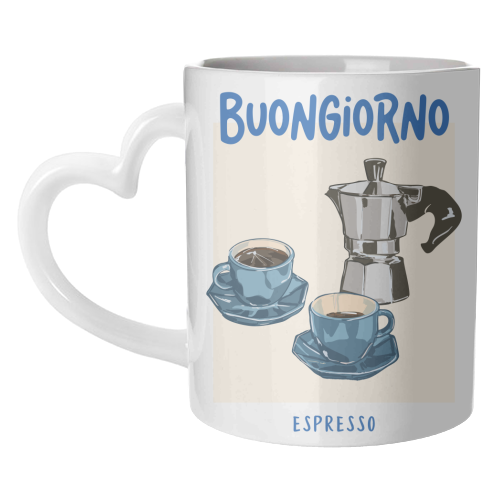 Buongiorno Espresso - unique mug by EZbie