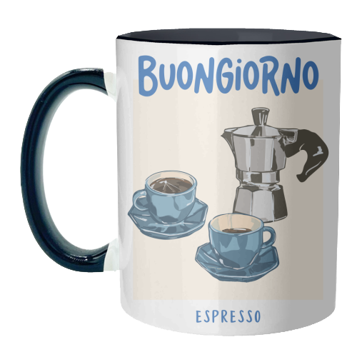 Buongiorno Espresso - unique mug by EZbie