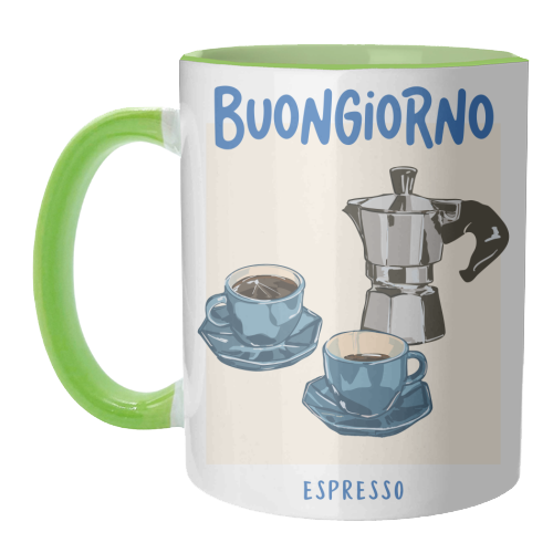 Buongiorno Espresso - unique mug by EZbie