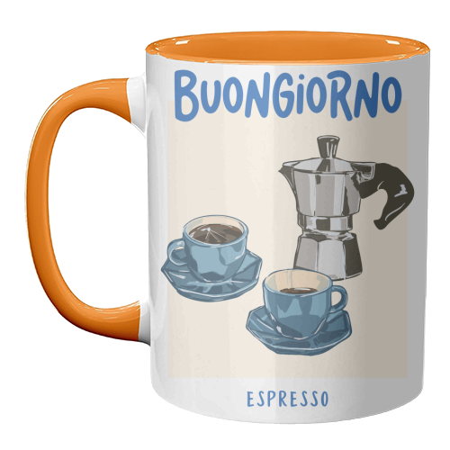 Buongiorno Espresso - unique mug by EZbie