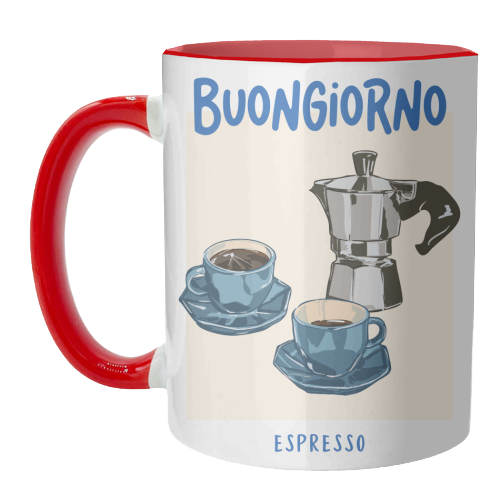 Buongiorno Espresso - unique mug by EZbie