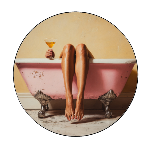 Burnout - Circle Sticker by DejaReve