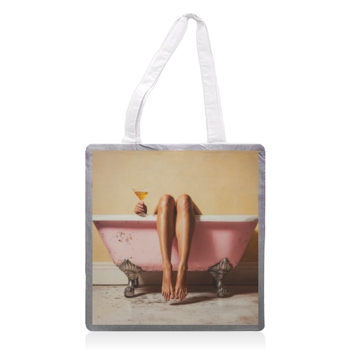 Burnout - printed canvas tote bag by DejaReve