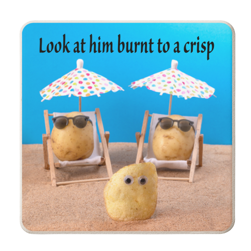 Burnt to a Crisp - personalised beer coaster by David Bond