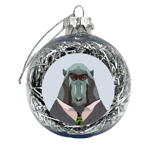 Business Baboon - xmas bauble by Casey Rogers