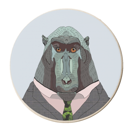 Business Baboon - personalised beer coaster by Casey Rogers