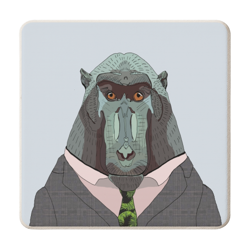 Business Baboon - personalised beer coaster by Casey Rogers