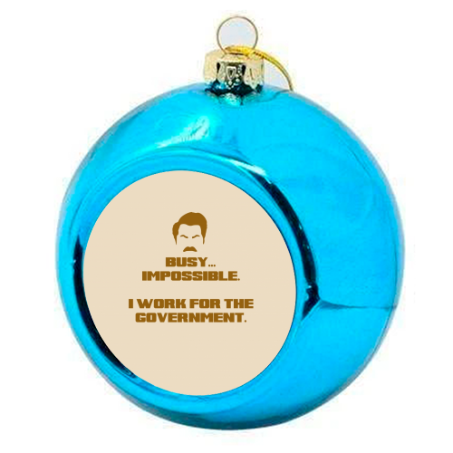 Busy? Impossible. - colourful christmas bauble by Wallace Elizabeth