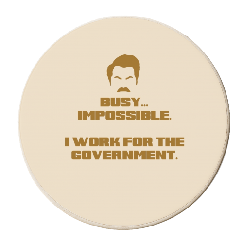 Busy? Impossible. - personalised beer coaster by Wallace Elizabeth