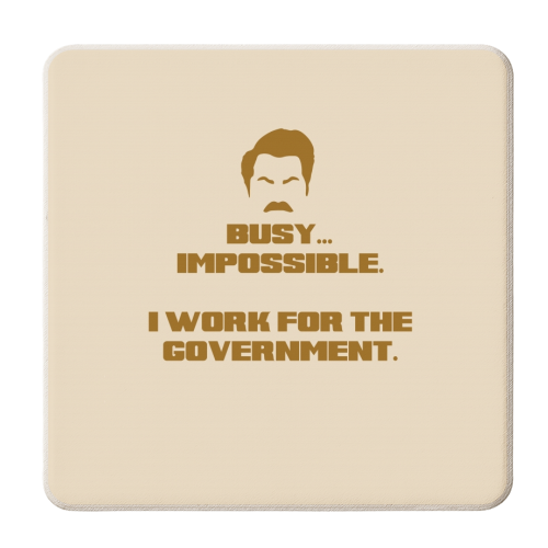 Busy? Impossible. - personalised beer coaster by Wallace Elizabeth