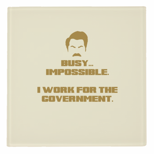 Busy? Impossible. - personalised beer coaster by Wallace Elizabeth