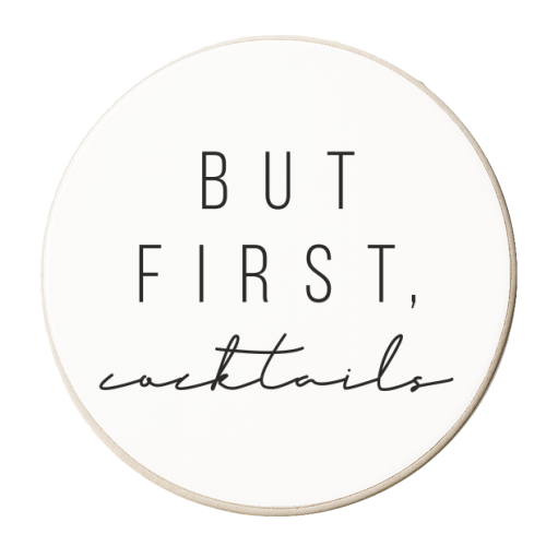 But First Cocktails - personalised beer coaster by Toni Scott