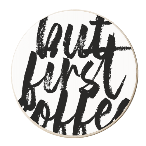 But First Coffee Bold Script - personalised beer coaster by Toni Scott