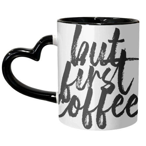 But First Coffee Bold Script - unique mug by Toni Scott