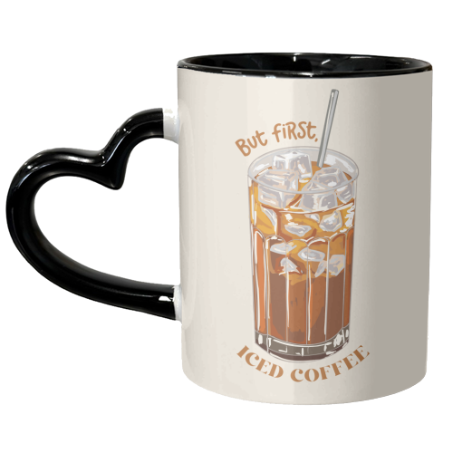 But first iced coffee - unique mug by EZbie