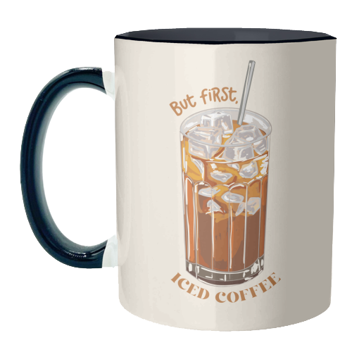 But first iced coffee - unique mug by EZbie