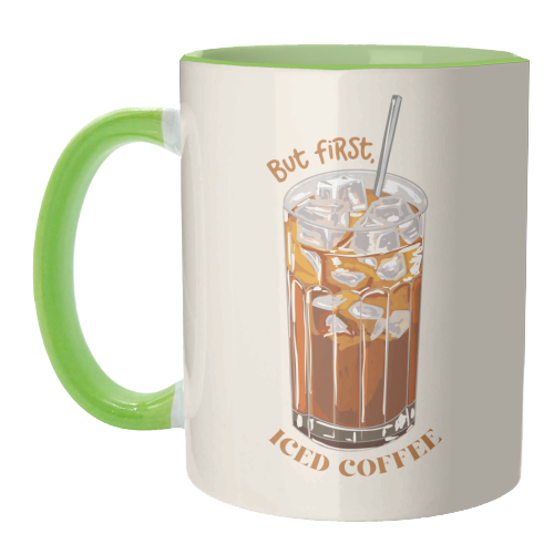 But first iced coffee - unique mug by EZbie