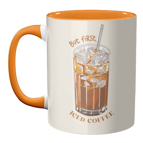 But first iced coffee - unique mug by EZbie