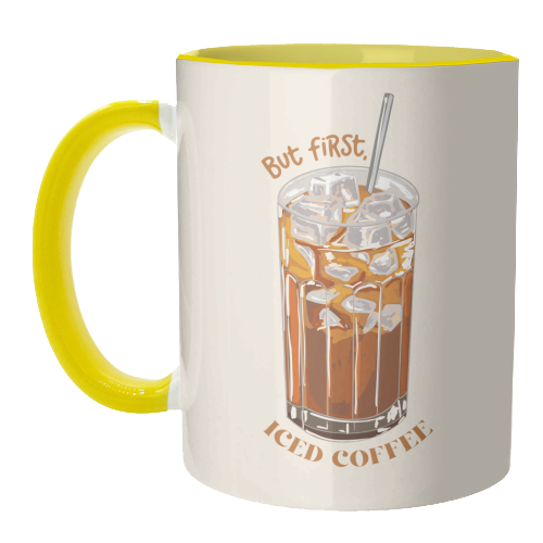 But first iced coffee - unique mug by EZbie