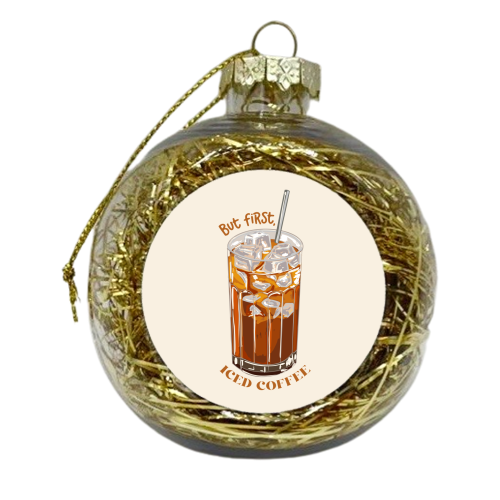 But first iced coffee - xmas bauble by EZbie