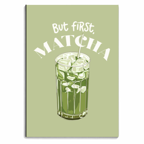 But First, Matcha - personalised A4, A5, A6 notebook by EZbie