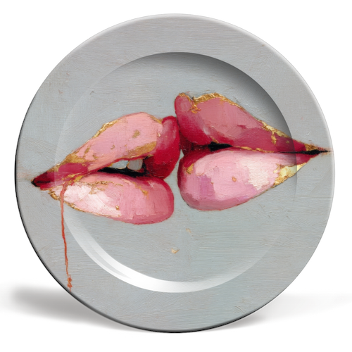 Butterflies in my mind - ceramic dinner plate by DejaReve