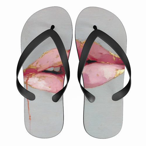 Butterflies in my mind - funny flip flops by DejaReve