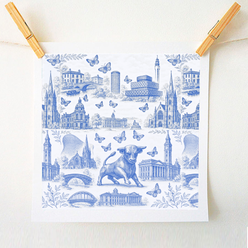Butterfly Birmingham Toile - A1 - A4 art print by Lilly Rose