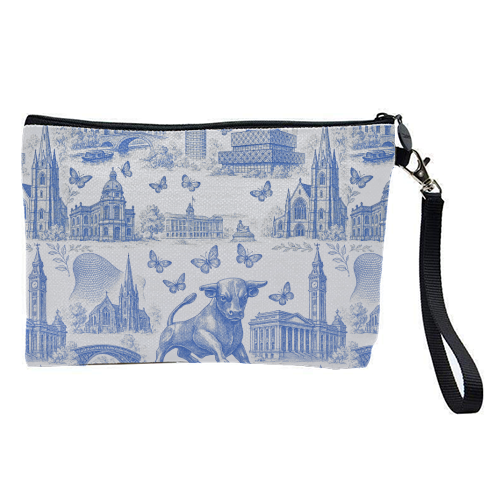 Butterfly Birmingham Toile - pretty makeup bag by Lilly Rose